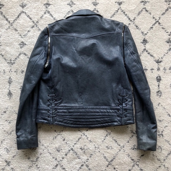 Rag & Bone ‘Bowery’ Leather Moto Jacket - size 2 - Picture 4 of 13